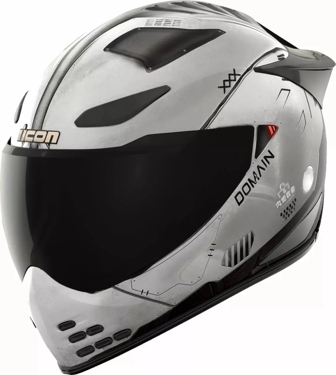 Icon Domain Future Proof Full Face Helmet Grey - FREE UK Shipping, FREE 365 Day Returns | Moto Central