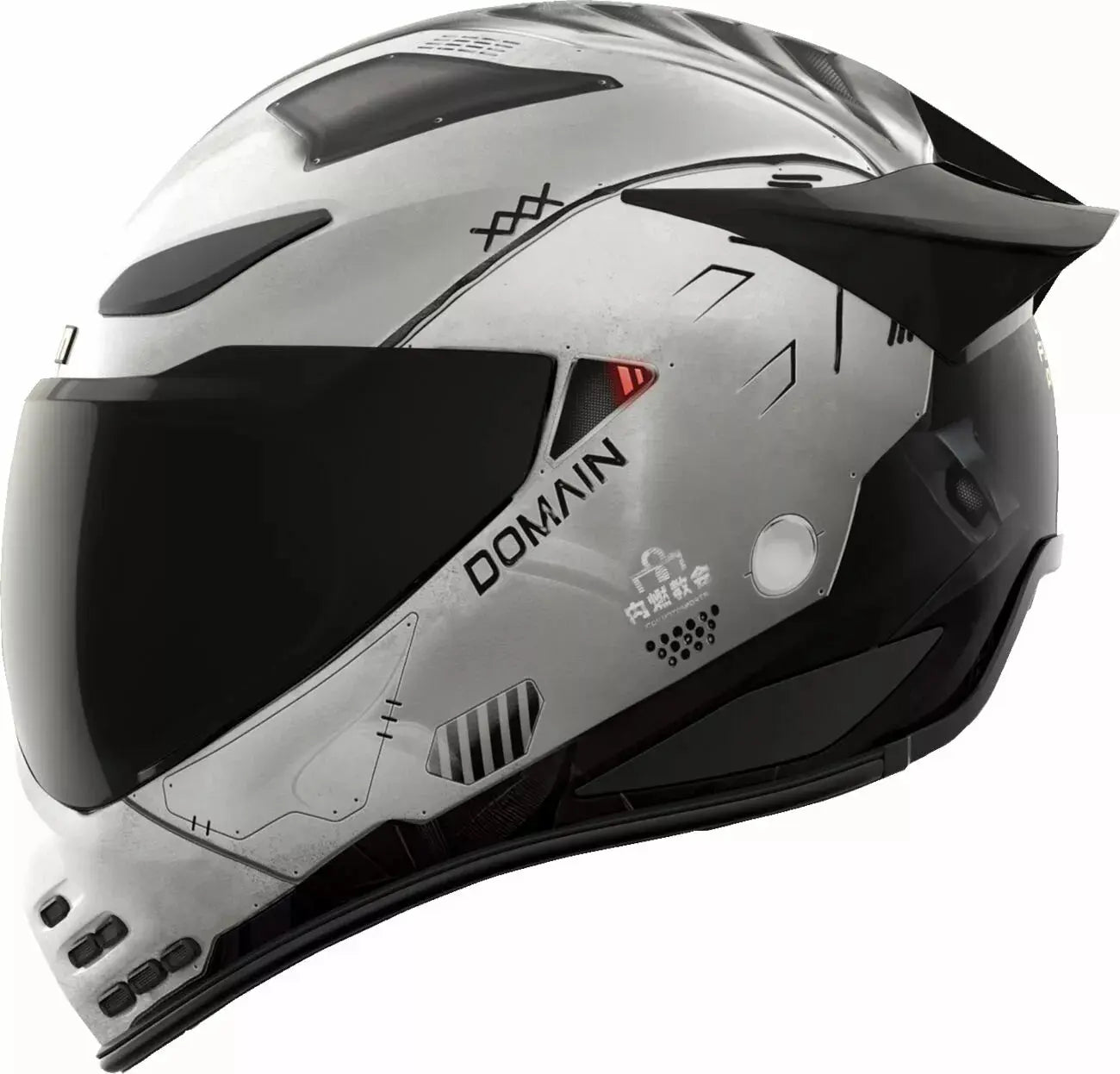 Icon Domain Future Proof Full Face Helmet Grey - FREE UK Shipping, FREE 365 Day Returns | Moto Central