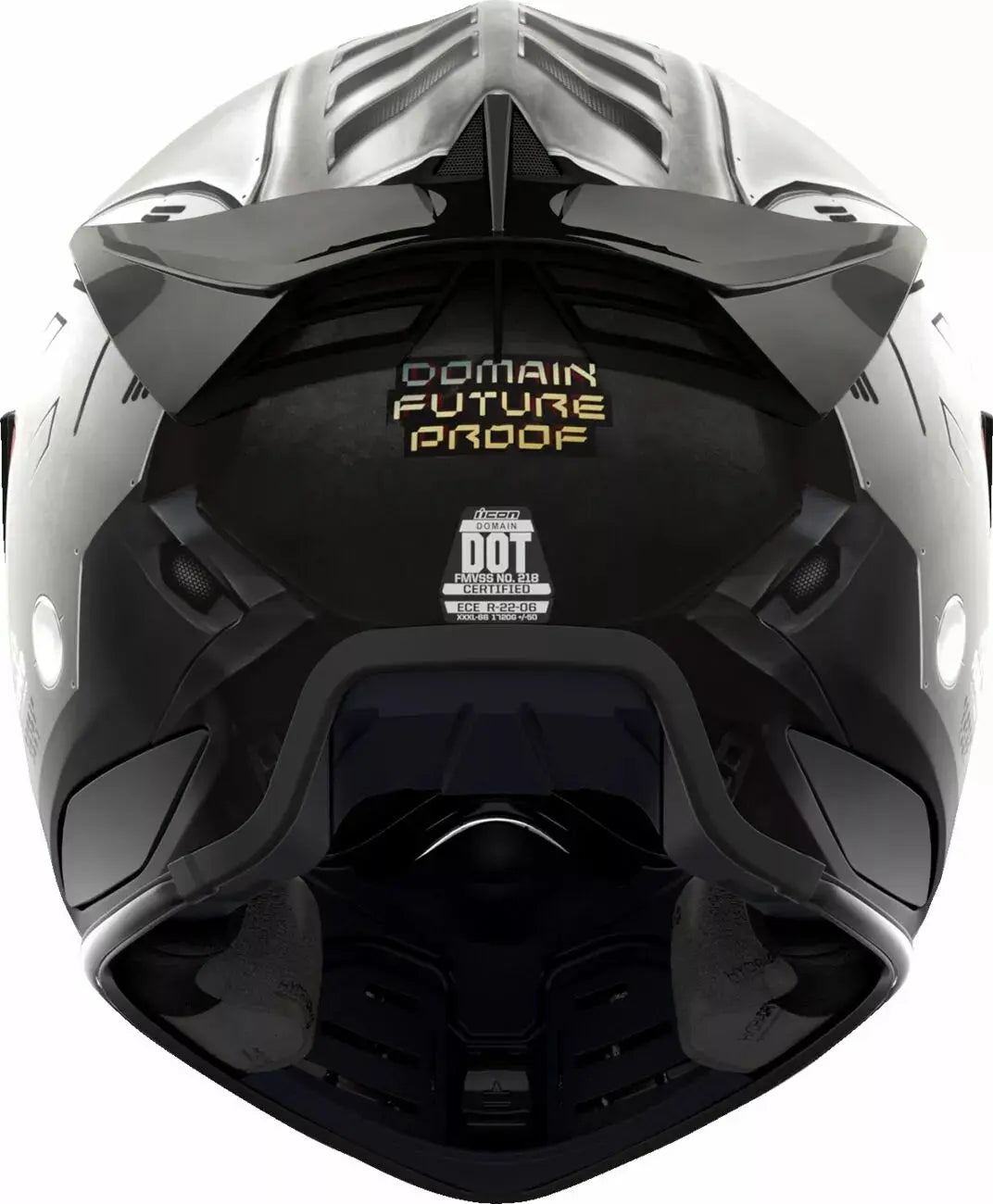 Icon Domain Future Proof Full Face Helmet Grey - FREE UK Shipping, FREE 365 Day Returns | Moto Central