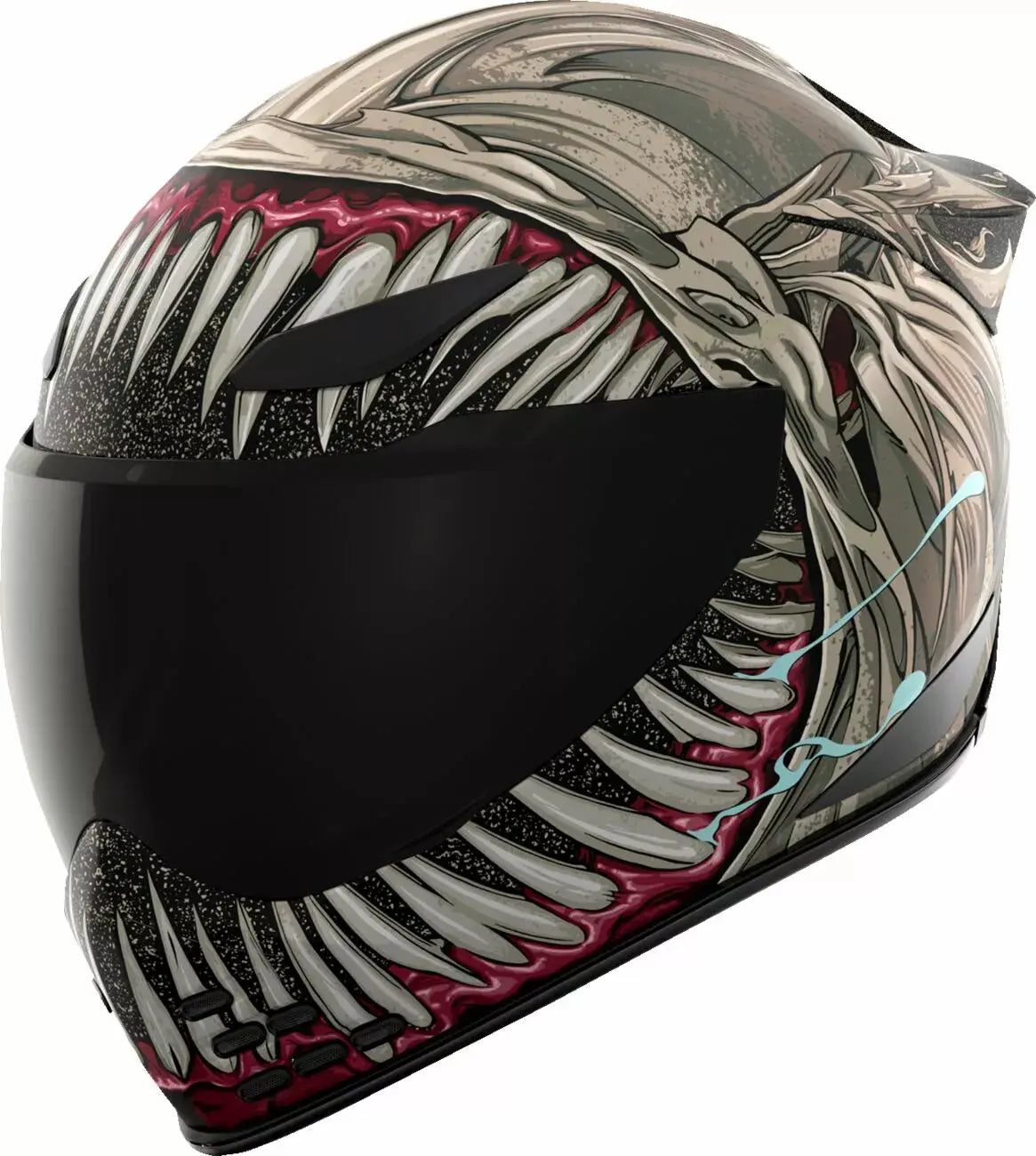 Icon Domain Grand Maw Full Face Helmet Grey - FREE UK Shipping, FREE 365 Day Returns | Moto Central