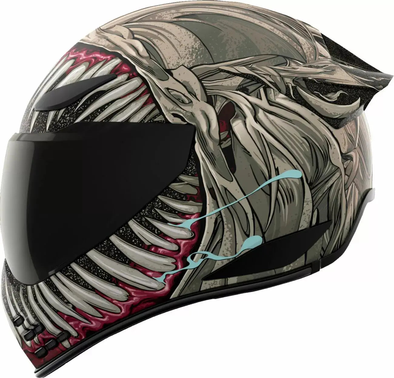 Icon Domain Grand Maw Full Face Helmet Grey - FREE UK Shipping, FREE 365 Day Returns | Moto Central