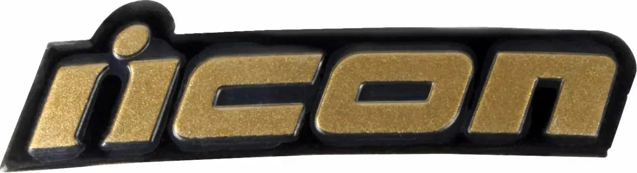 Icon Domain Helmet Metallic Badge Gold - FREE UK Shipping, FREE 365 Day Returns | Moto Central