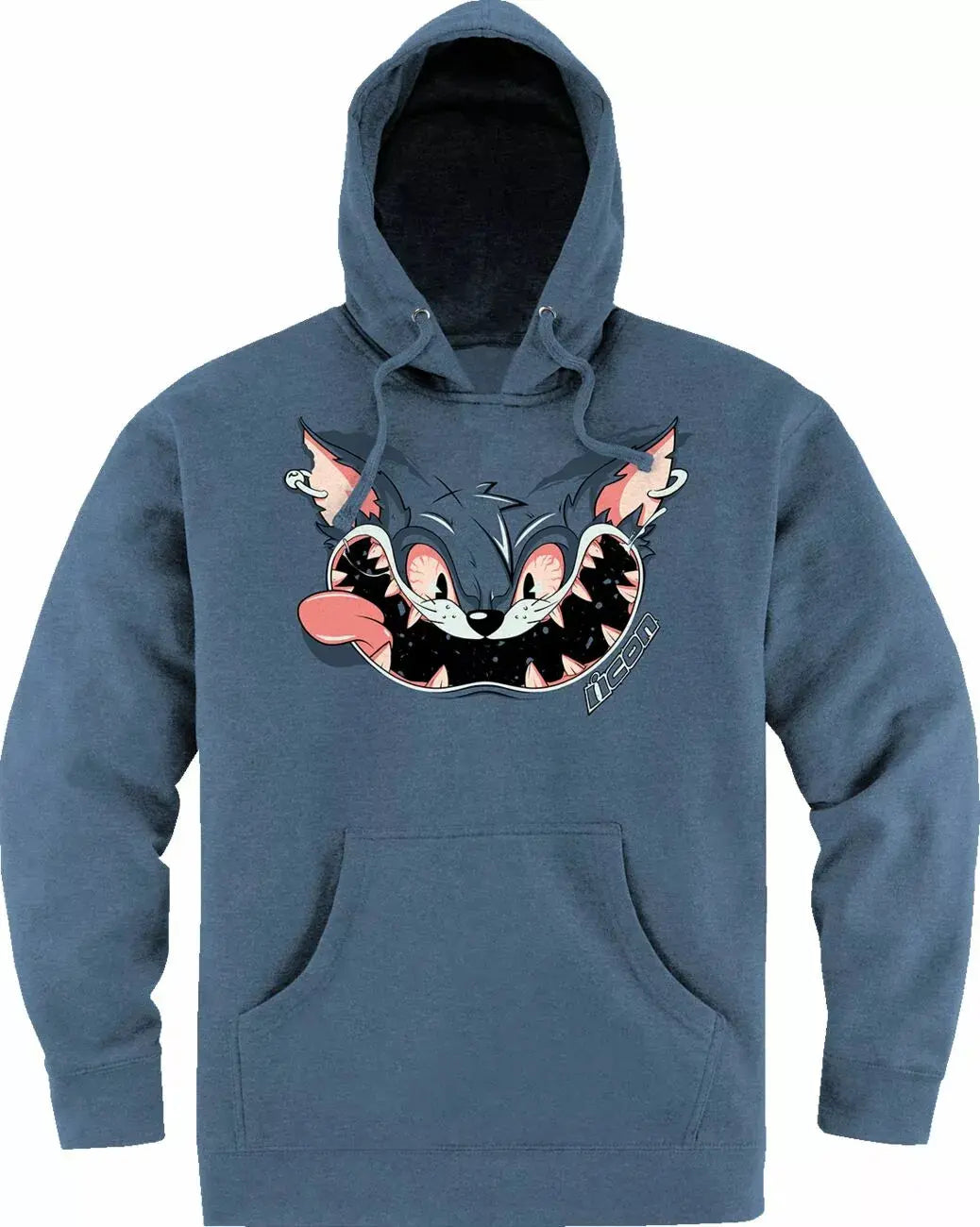 Icon Nine Lives Casual Hoodie Storm Blue - FREE UK Shipping, FREE 365 Day Returns | Moto Central