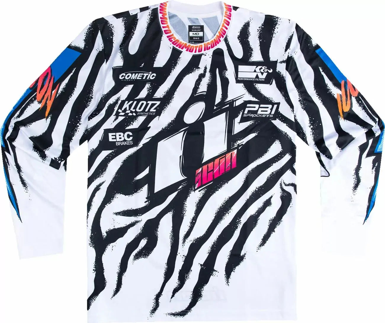 Icon Rad Dawn Jersey White - FREE UK Shipping, FREE 365 Day Returns | Moto Central