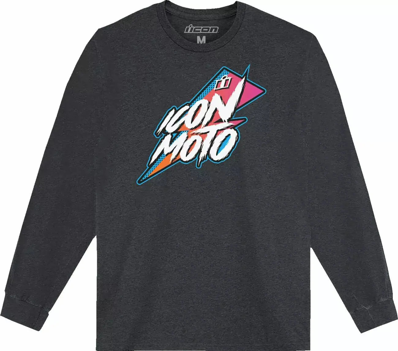 Icon Rad Dawn Long Sleeves T-Shirt Heather Charcoal - FREE UK Shipping, FREE 365 Day Returns | Moto Central