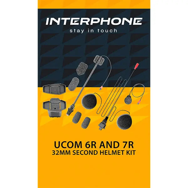 Interphone Audiokit 32mm Second Helmet For UCOM 6R & 7R FREE UK Delivery, FREE 365 Day Returns | Moto Central