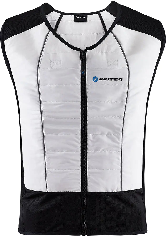 Inuteq Bodycool Hybrid 2-In-1 Vest Only White / Black - FREE UK Shipping, FREE 365 Day Returns | Moto Central