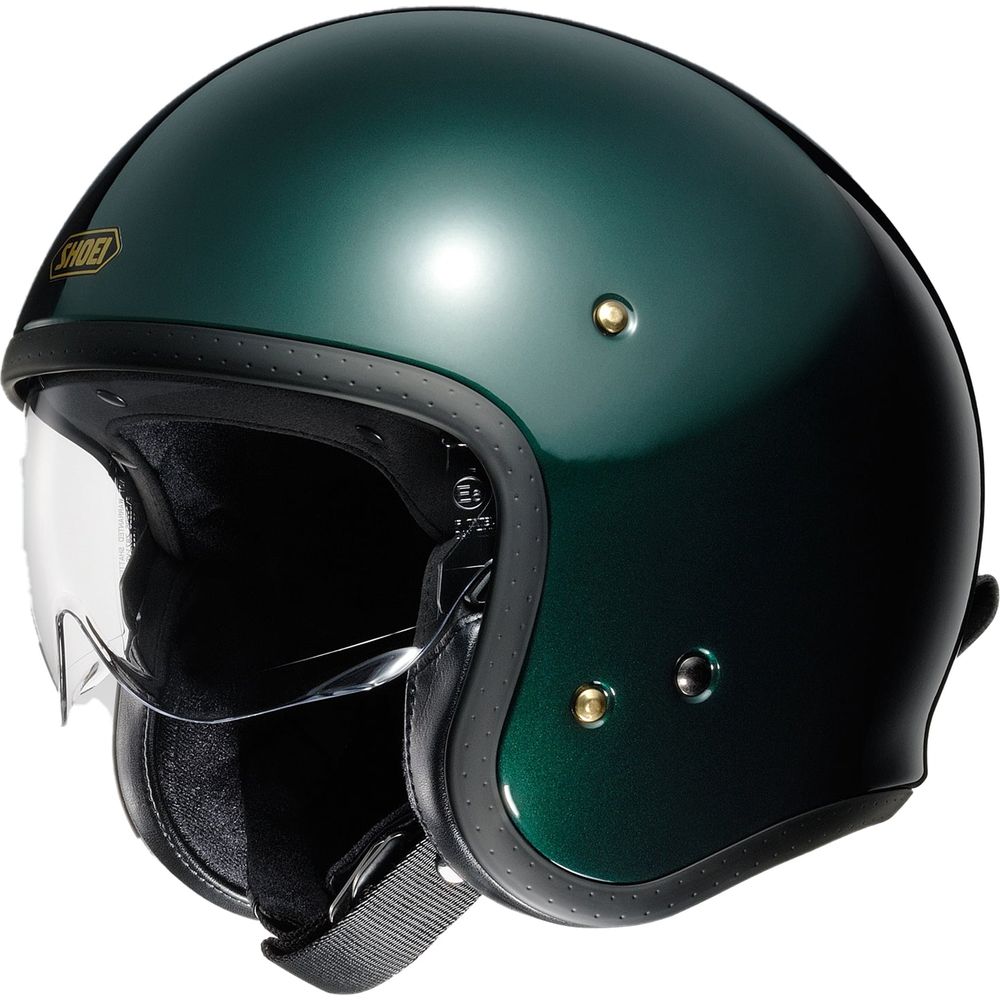 Shoei J.O Plain Open Face Helmet British Green