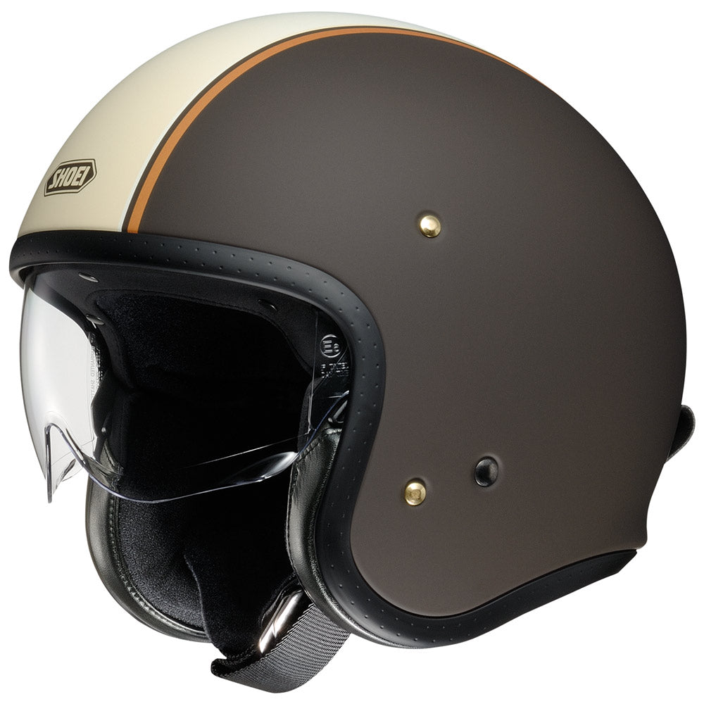 Shoei J.O Carburettor TC10 Open Face Helmet Brown