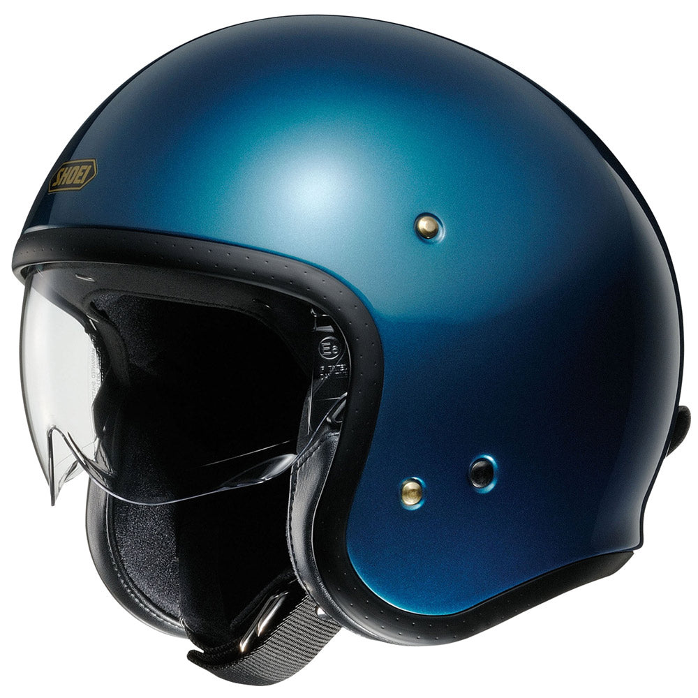 Shoei J.O Plain Open Face Helmet Laguna Blue