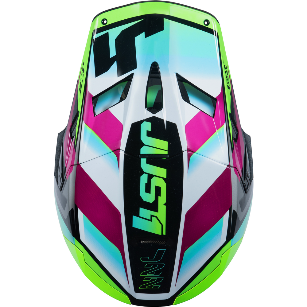 Just1 J22 Motocross Helmet Frenetik Neon Fluo Lime / Black - FREE UK Shipping, FREE 365 Day Returns | Moto Central