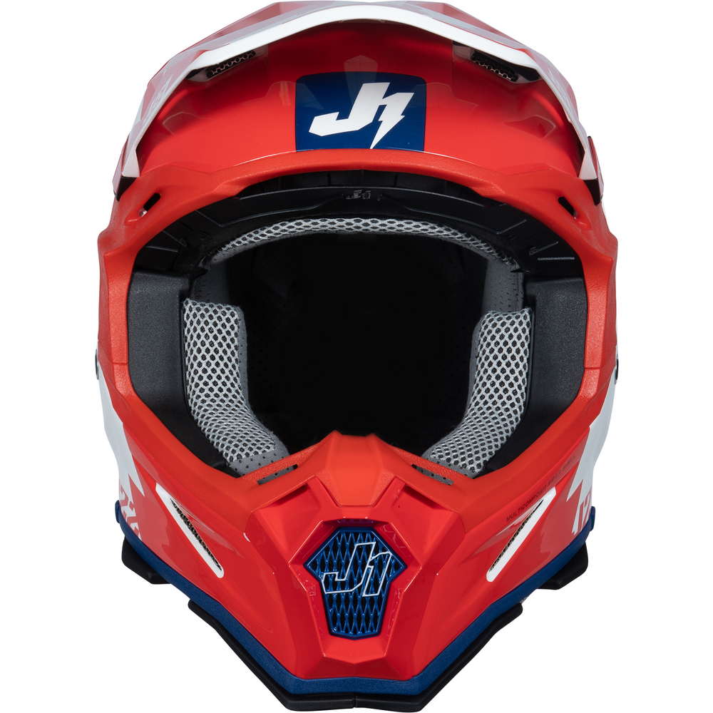 Just1 J22 Motocross Helmet Revolt Red / Blue / White - FREE UK Shipping, FREE 365 Day Returns | Moto Central