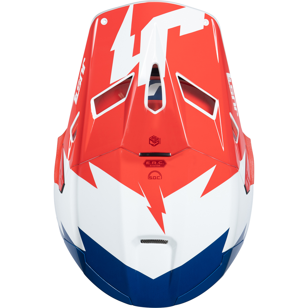 Just1 J22 Motocross Helmet Revolt Red / Blue / White - FREE UK Shipping, FREE 365 Day Returns | Moto Central