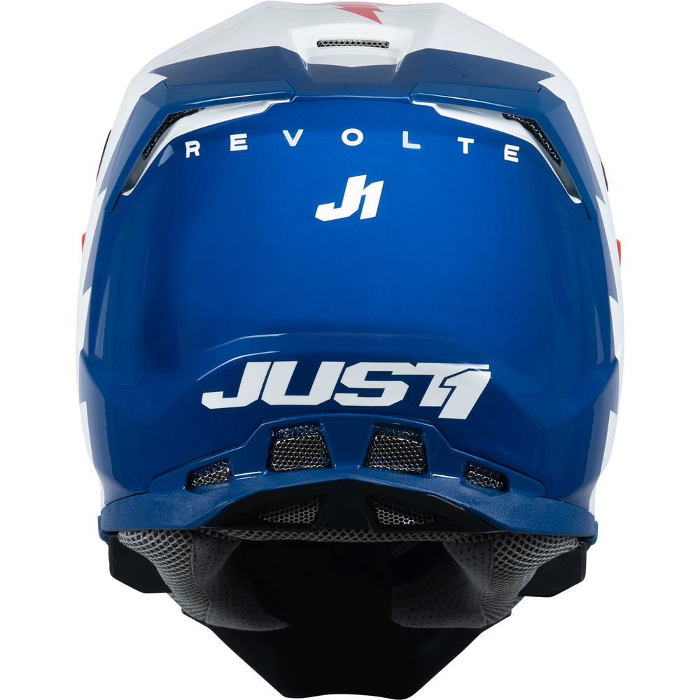 Just1 J22 Motocross Helmet Revolt Red / Blue / White - FREE UK Shipping, FREE 365 Day Returns | Moto Central