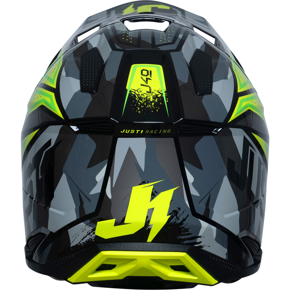 Just1 J40 Motocross Helmet Shooter Camo / Fluo Yellow / Black