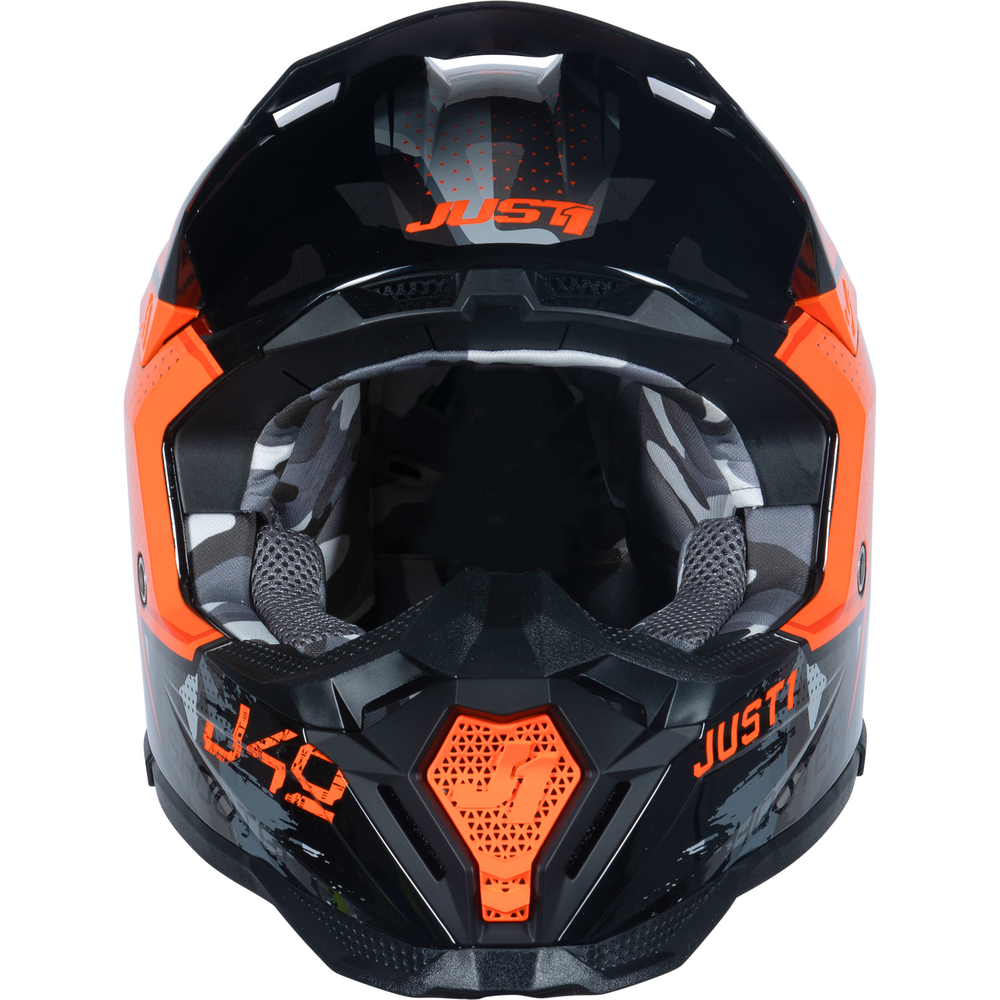 Just1 J40 Motocross Helmet Shooter Camo / Orange / Black