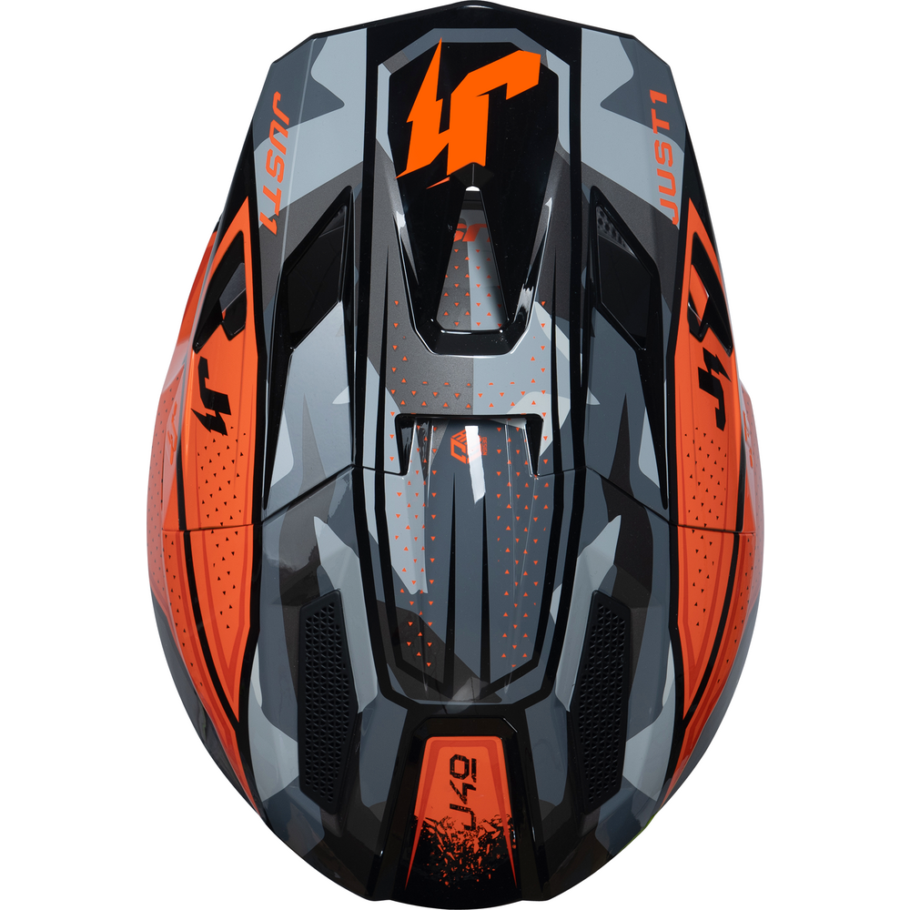 Just1 J40 Motocross Helmet Shooter Camo / Orange / Black