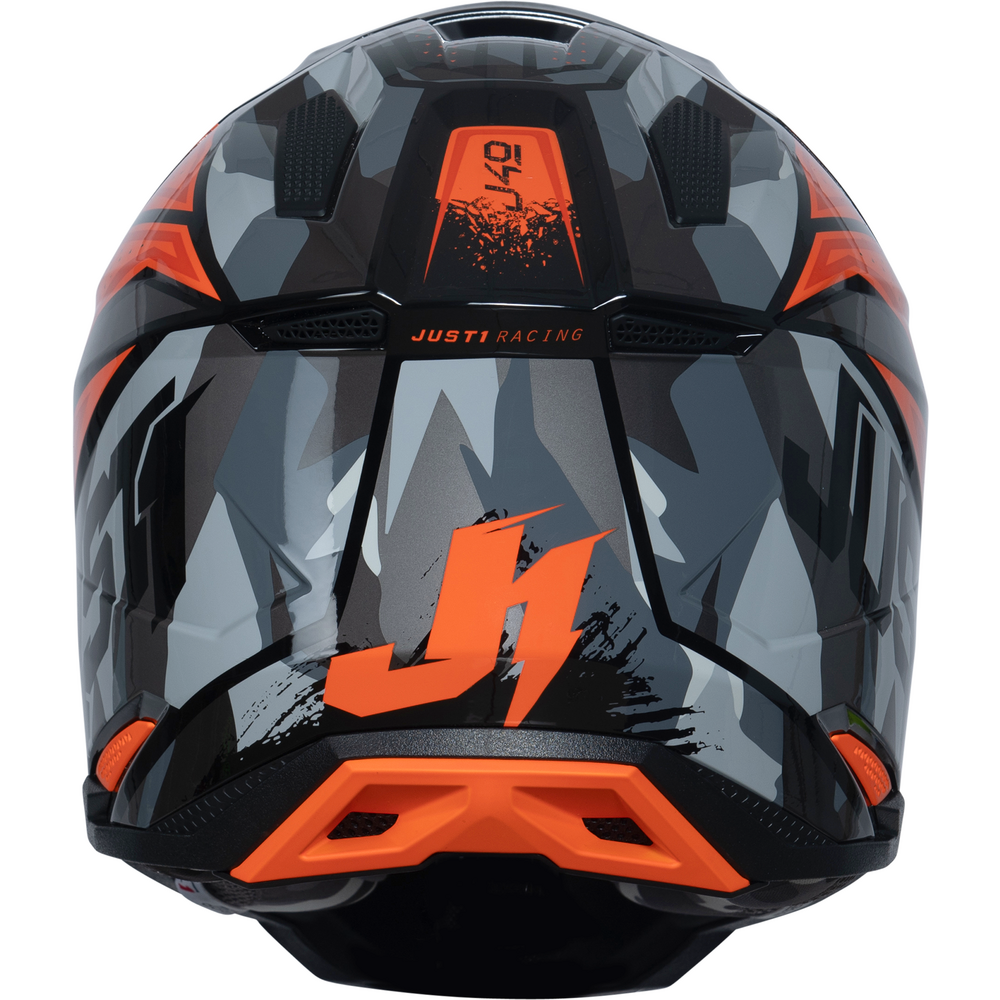 Just1 J40 Motocross Helmet Shooter Camo / Orange / Black