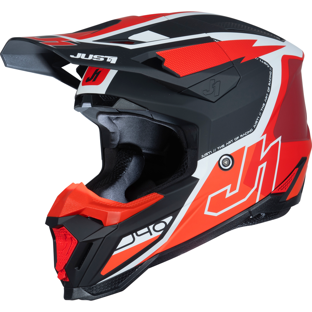 Just1 J40 Motocross Helmet Flash Red / White / Black