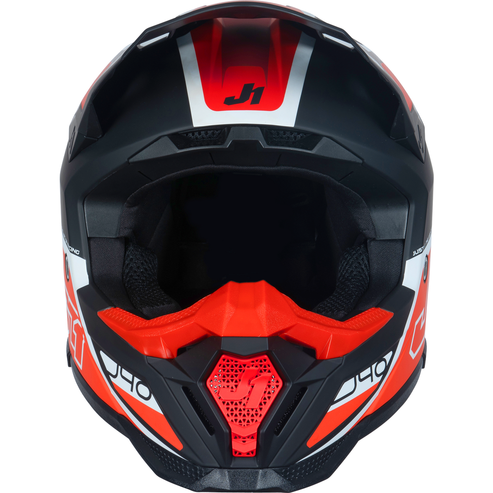 Just1 J40 Motocross Helmet Flash Red / White / Black - FREE UK Shipping, FREE 365 Day Returns | Moto Central