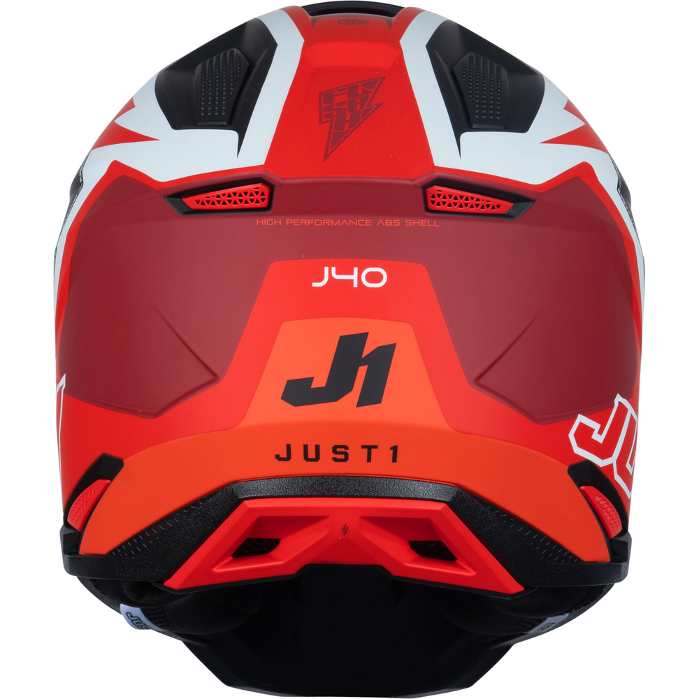 Just1 J40 Motocross Helmet Flash Red / White / Black - FREE UK Shipping, FREE 365 Day Returns | Moto Central