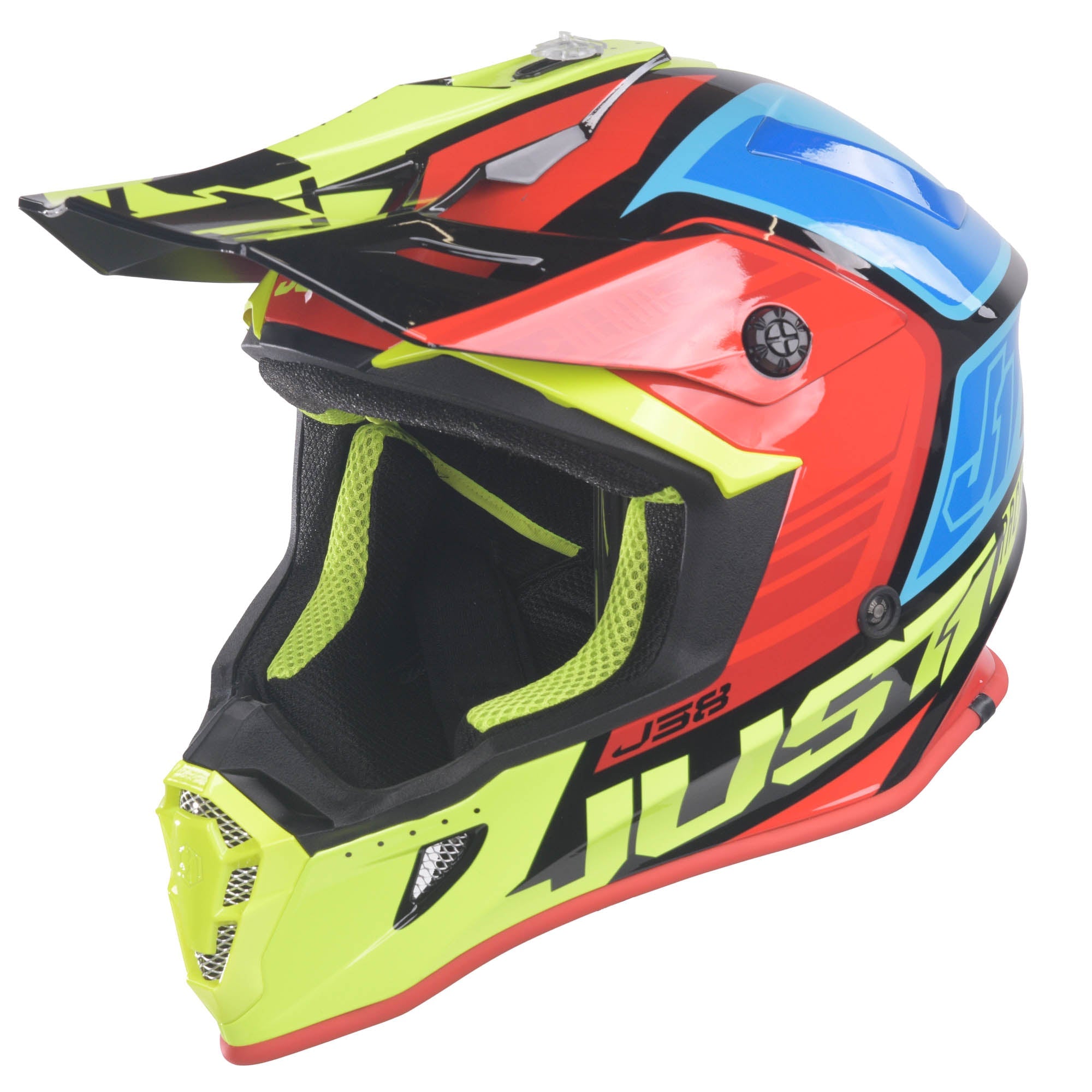 Just1 J38 MX Helmet Blade Gloss Black / Yellow / Red / Blue