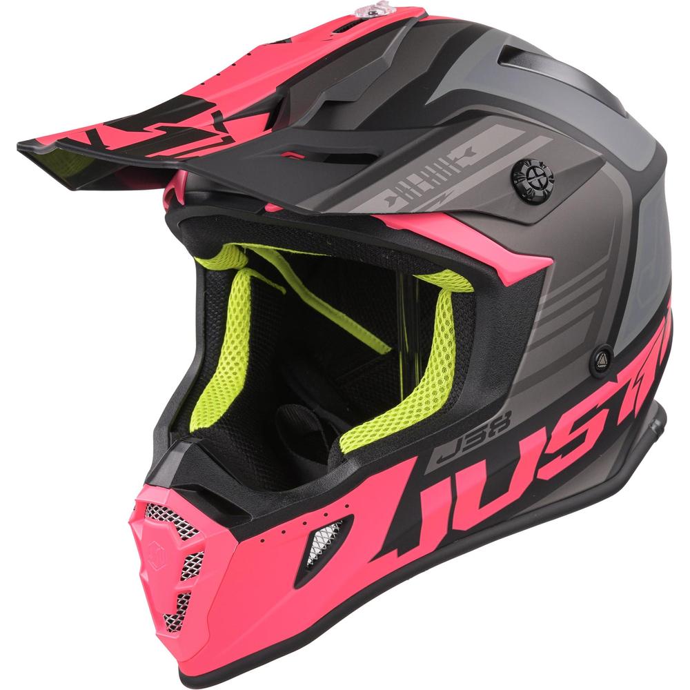 Just1 J38 MX Helmet Blade Matt Fluo Fuchsia / Black