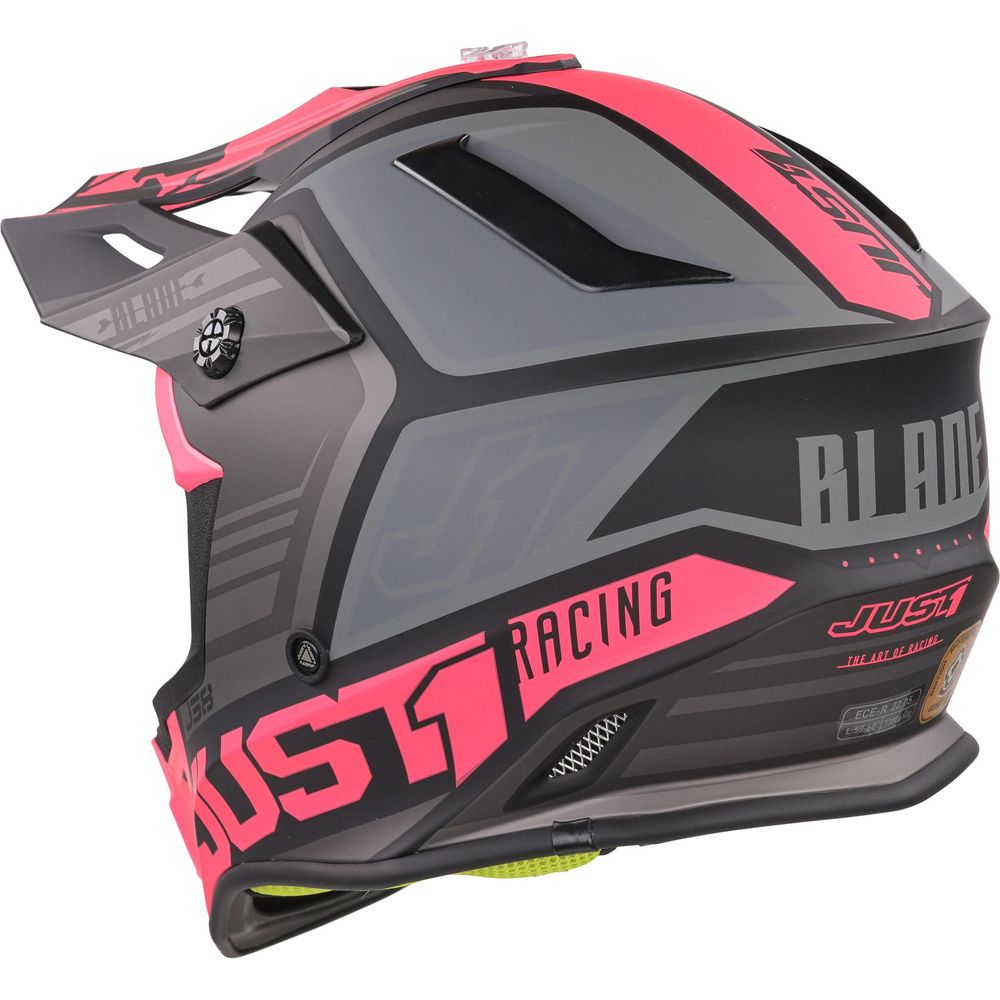 Just1 J38 MX Helmet Blade Matt Fluo Fuchsia / Black