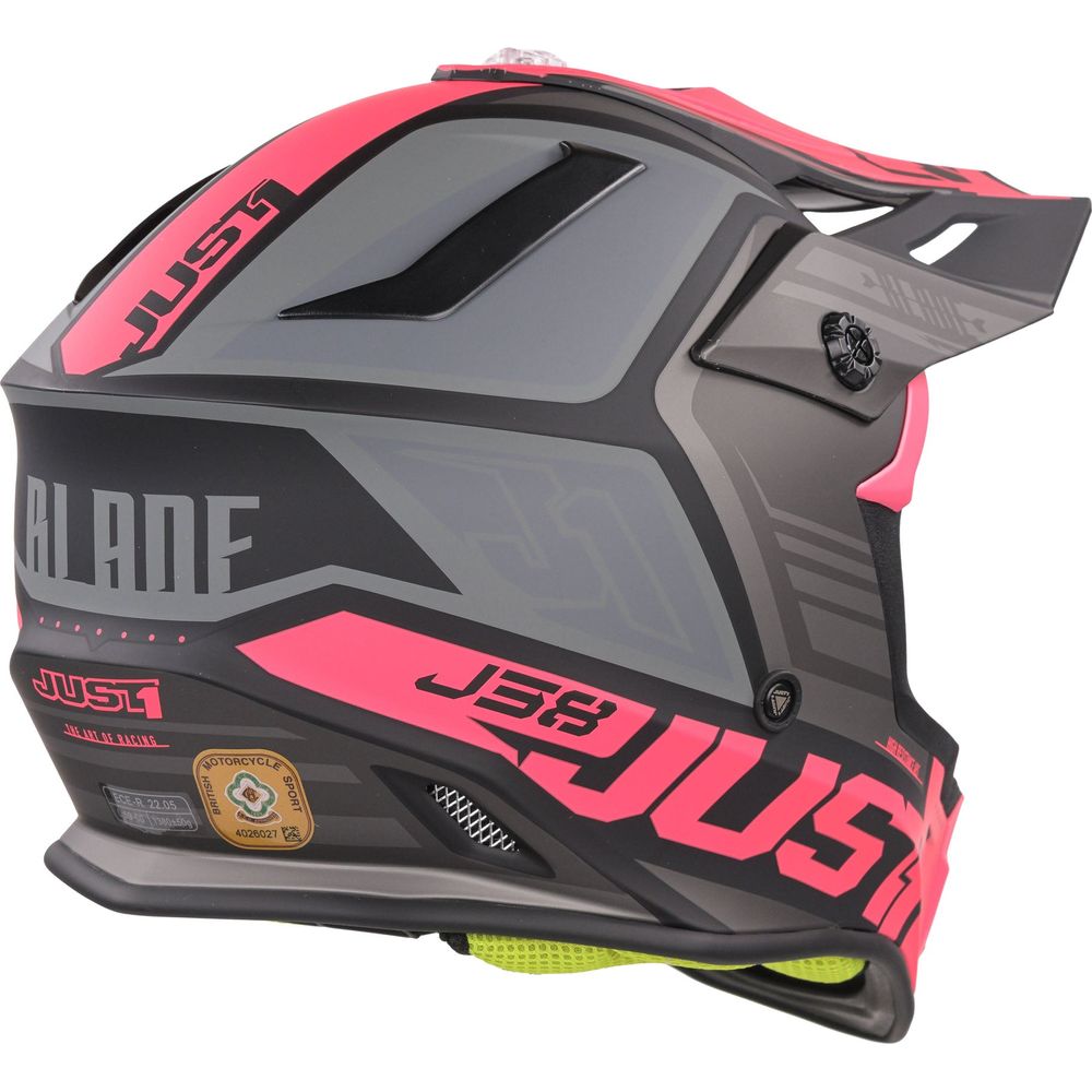 Just1 J38 MX Helmet Blade Matt Fluo Fuchsia / Black