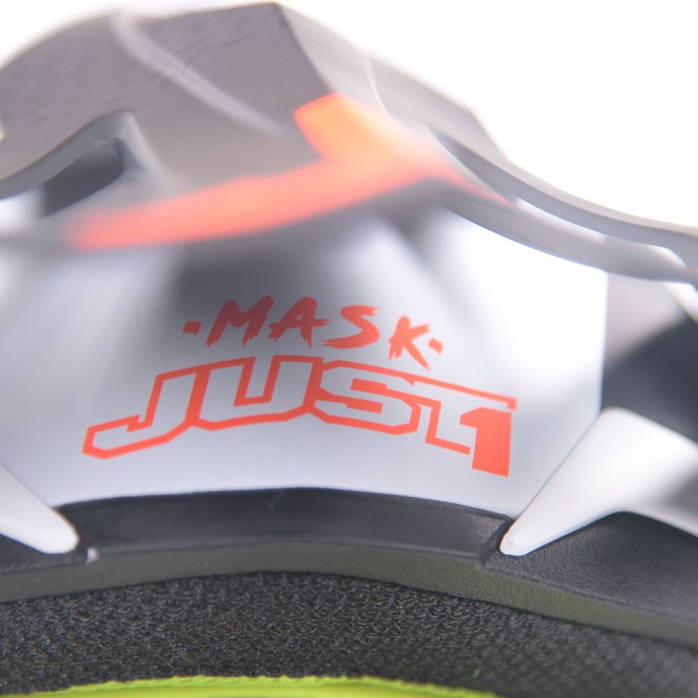 Just1 J38 MX Helmet Mask Fluo Orange / Titanium / Matt Black