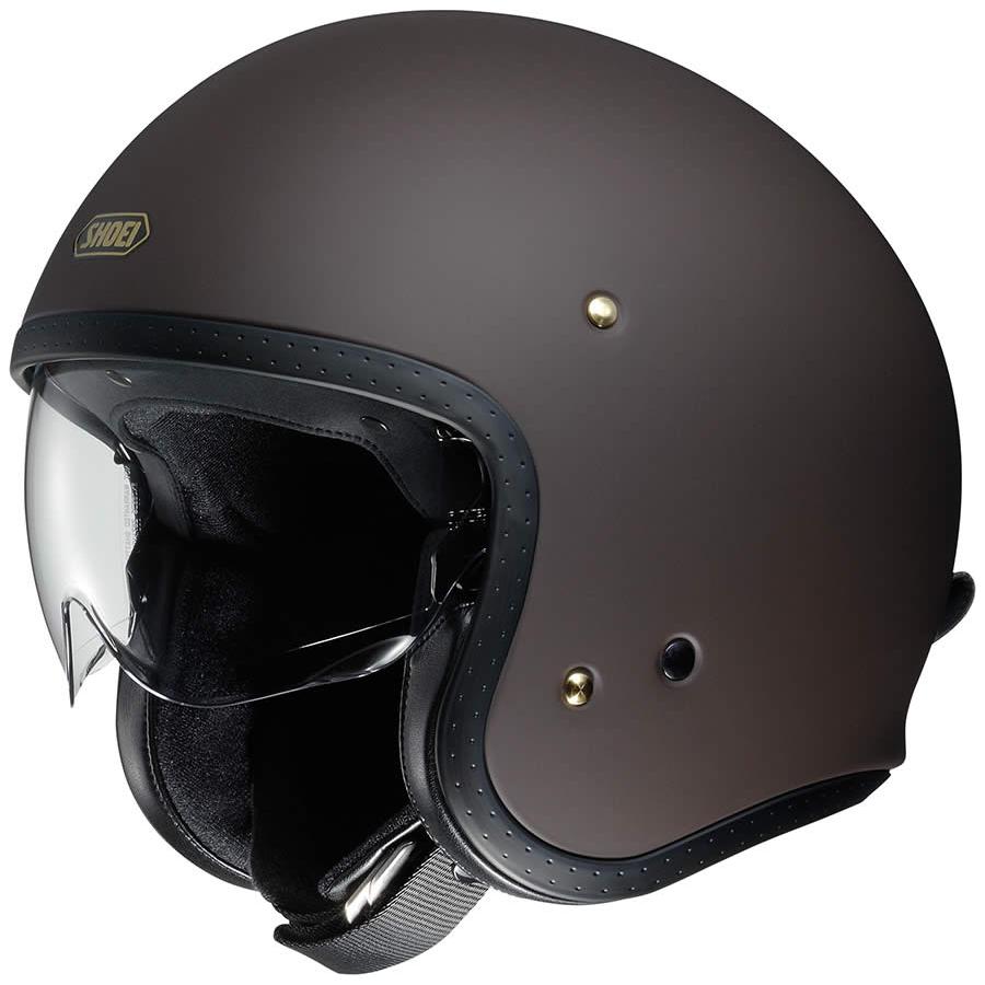 Shoei J.O Plain Open Face Helmet Matt Brown