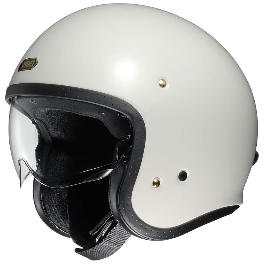 Shoei J.O Plain Open Face Helmet Off White