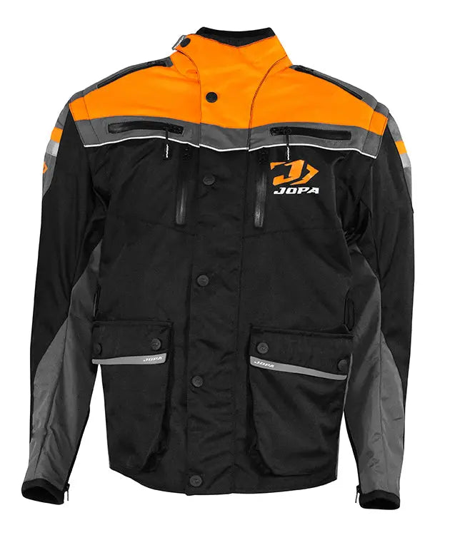 Jopa Enduro Iron Evo Textile Jacket Black / Fluo Orange - FREE UK Shipping, FREE 365 Day Returns | Moto Central