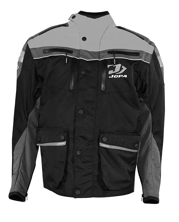 Jopa Enduro Iron Evo Textile Jacket Black / Grey - FREE UK Shipping, FREE 365 Day Returns | Moto Central