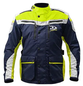 Jopa Enduro Iron Textile Jacket Fluo Yellow / Blue - FREE UK Shipping, FREE 365 Day Returns | Moto Central