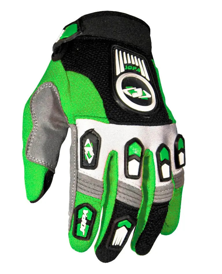 Jopa Legend Kids MX Gloves Black / Green - FREE UK Shipping, FREE 365 Day Returns | Moto Central