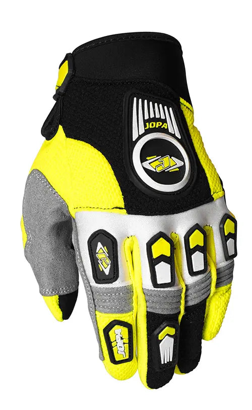 Jopa Legend Kids MX Gloves Fluo Yellow - FREE UK Shipping, FREE 365 Day Returns | Moto Central