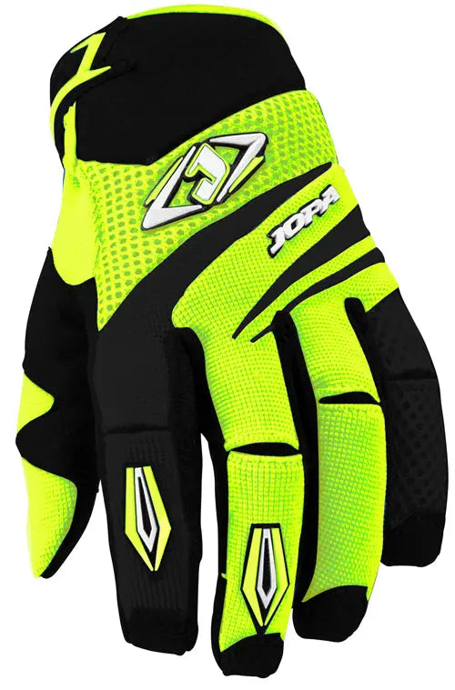 Jopa MX-4 Kids MX Gloves Black / Fluo Yellow - FREE UK Shipping, FREE 365 Day Returns | Moto Central