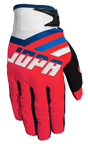 Jopa MX-8 MX Gloves Red / Blue / White - FREE UK Shipping, FREE 365 Day Returns | Moto Central