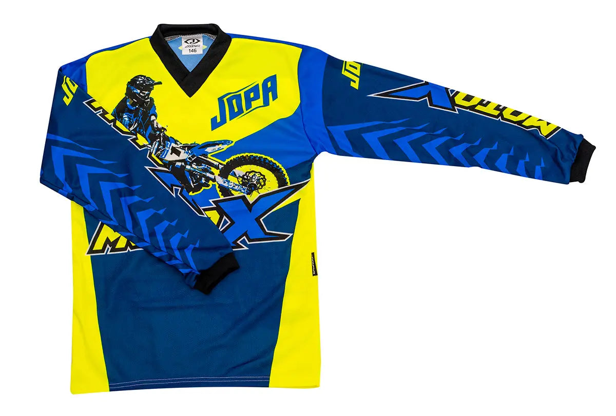 Jopa Moto-X-Baby MX Jersey Blue / Neon - FREE UK Shipping, FREE 365 Day Returns | Moto Central