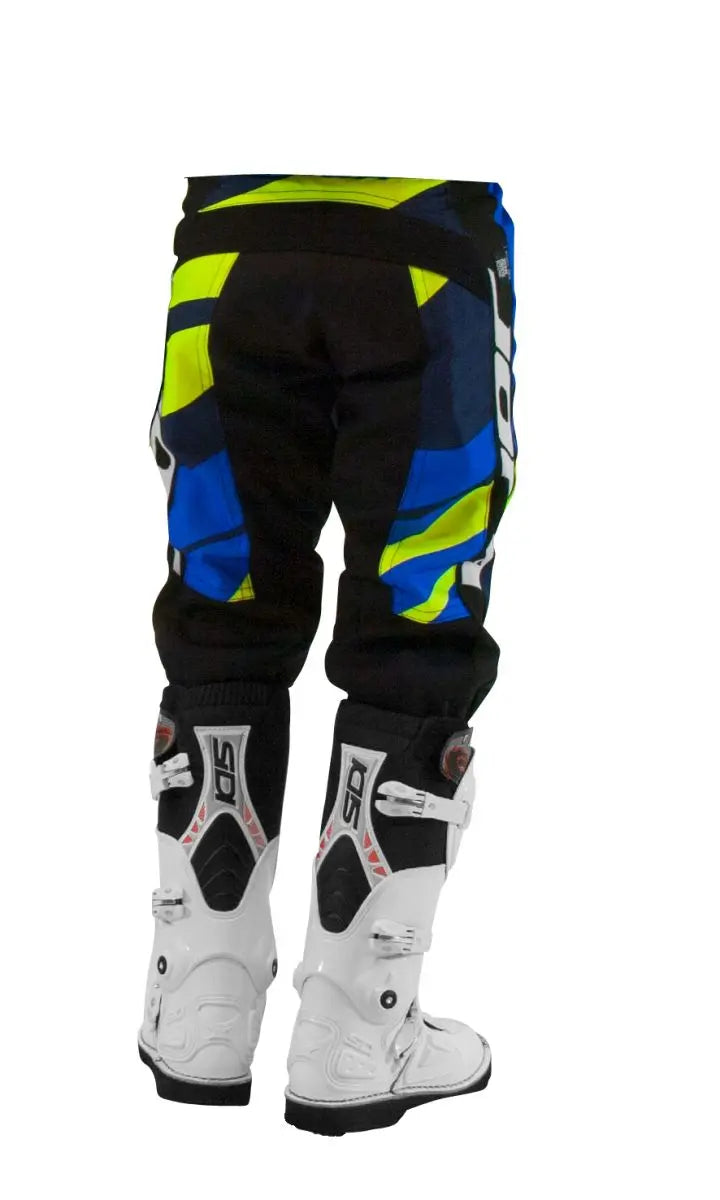 Jopa Moto-X Baby MX Trouser Blue / Neon - FREE UK Shipping, FREE 365 Day Returns | Moto Central