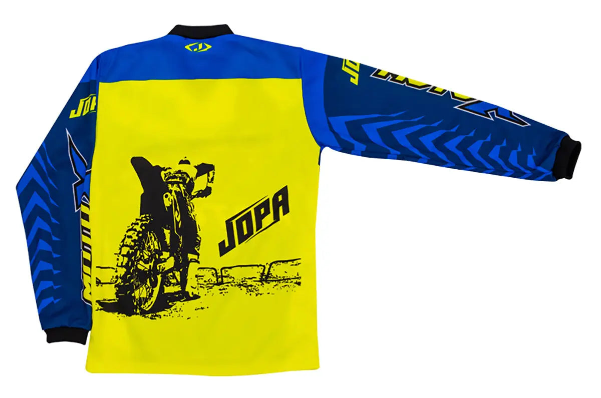 Jopa Moto-X-Kids MX Jersey Blue / Neon - FREE UK Shipping, FREE 365 Day Returns | Moto Central