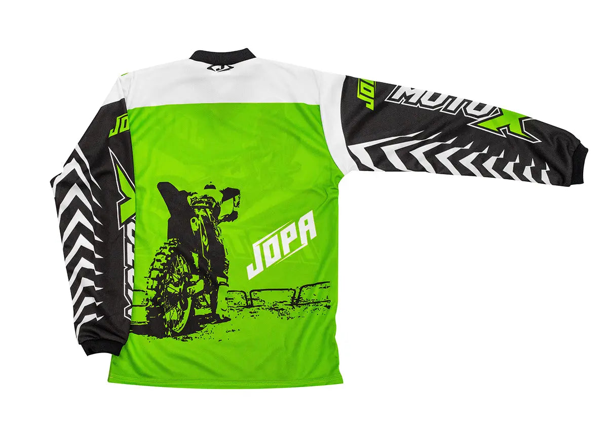 Jopa Moto-X-Kids MX Jersey Green - FREE UK Shipping, FREE 365 Day Returns | Moto Central