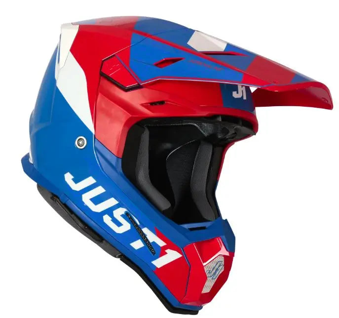 Just1 J-22 Kids Motocross Helmet Adrenaline Red / Blue / White - FREE UK Shipping, FREE 365 Day Returns | Moto Central