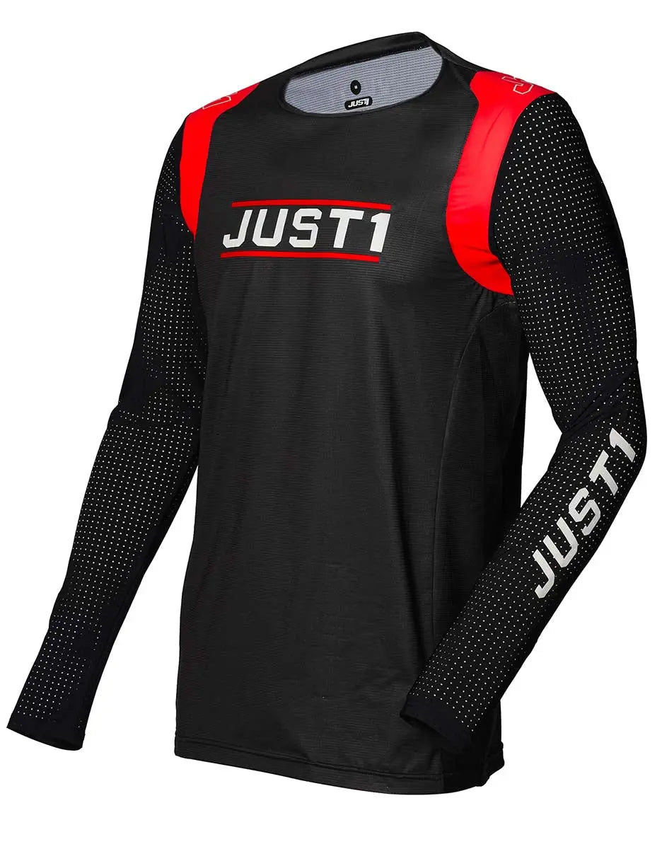 Just1 J-Flex Youth MX Jersey Aria Black / Red - FREE UK Shipping, FREE 365 Day Returns | Moto Central