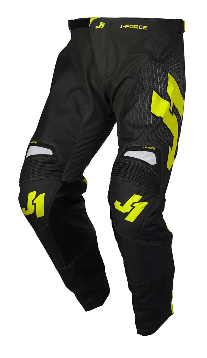 Just1 J-Force MX Trouser Lighthouse Grey / Fluo Yellow - FREE UK Shipping, FREE 365 Day Returns | Moto Central