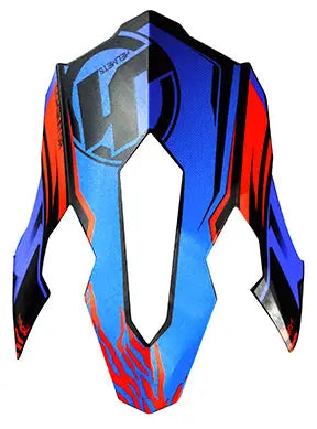 Just1 J12 Dominator Peak Blue / Red - FREE UK Shipping, FREE 365 Day Returns | Moto Central