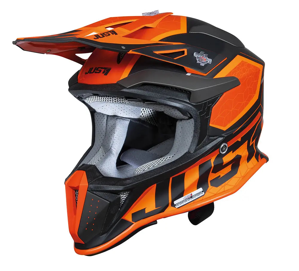 Just1 J18-F Motocross Helmet Hexa Orange / Matt Black - FREE UK Shipping, FREE 365 Day Returns | Moto Central