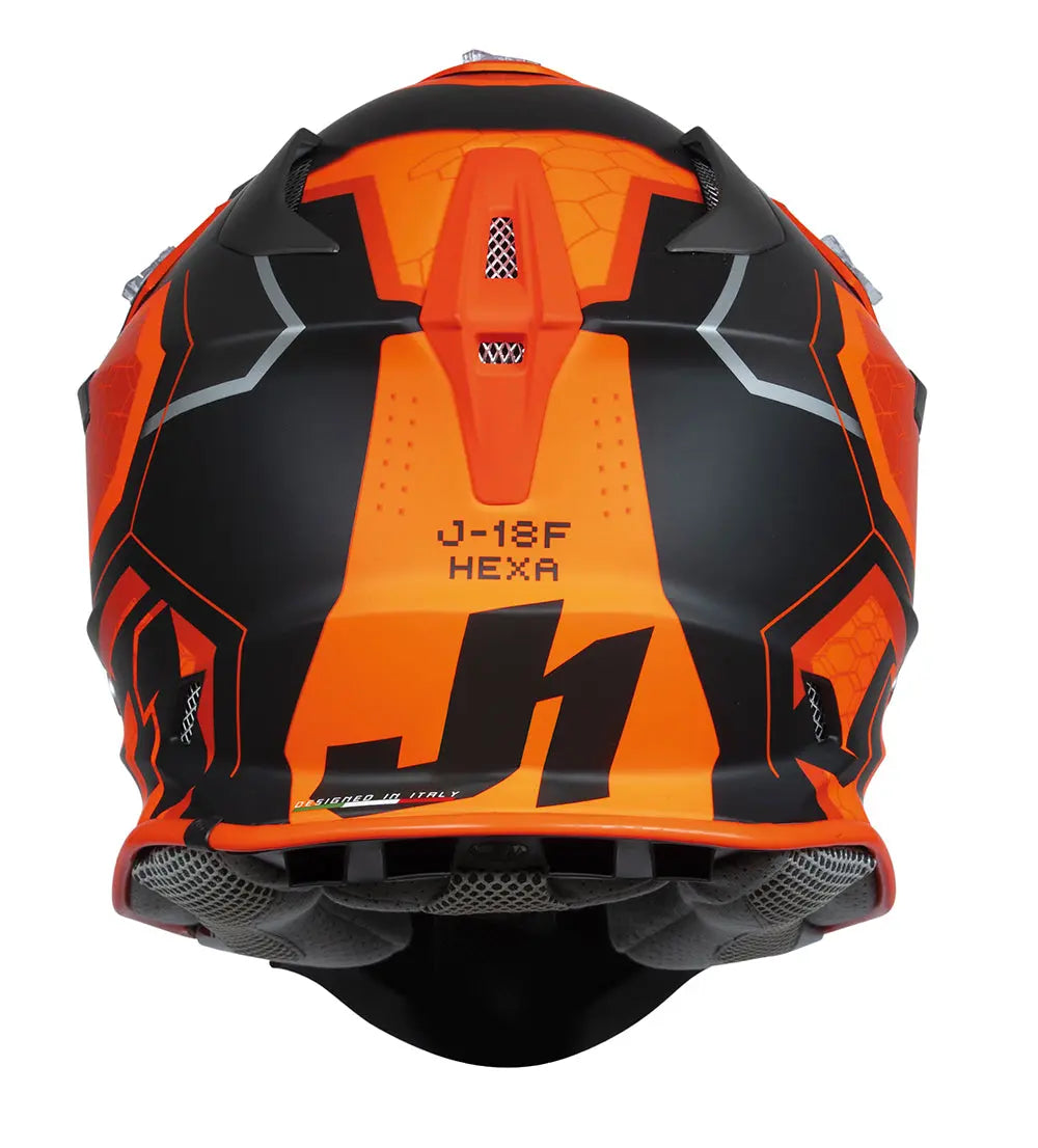 Just1 J18-F Motocross Helmet Hexa Orange / Matt Black - FREE UK Shipping, FREE 365 Day Returns | Moto Central