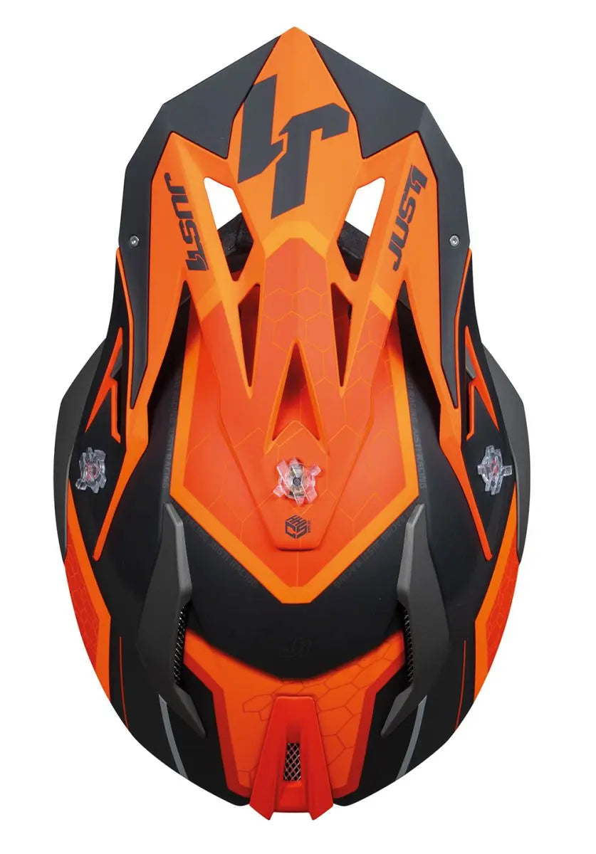 Just1 J18-F Motocross Helmet Hexa Orange / Matt Black - FREE UK Shipping, FREE 365 Day Returns | Moto Central